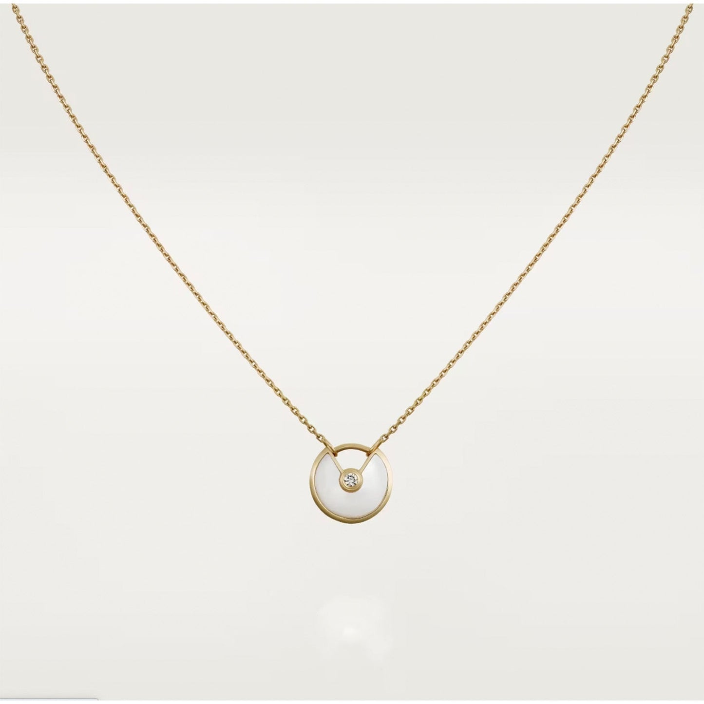 [Perla Lux]AMULETTE ROSE GOLD MOP NECKLACE