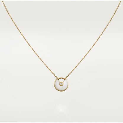 [Perla Lux]AMULETTE ROSE GOLD MOP NECKLACE