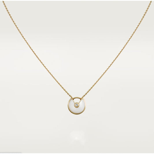 [Perla Lux]AMULETTE ROSE GOLD MOP NECKLACE