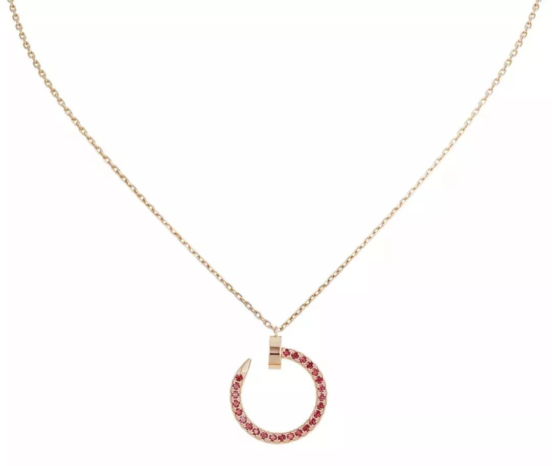 [Perla Lux]JUSTE NECKLACE GOLD RED DIAMONDS