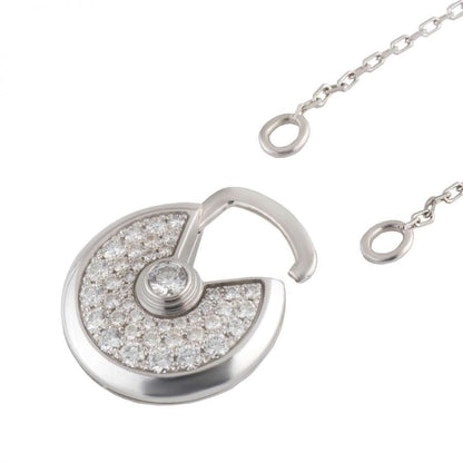 [Perla Lux]AMULETTE SILVER FULL DIAMOND NECKLACE