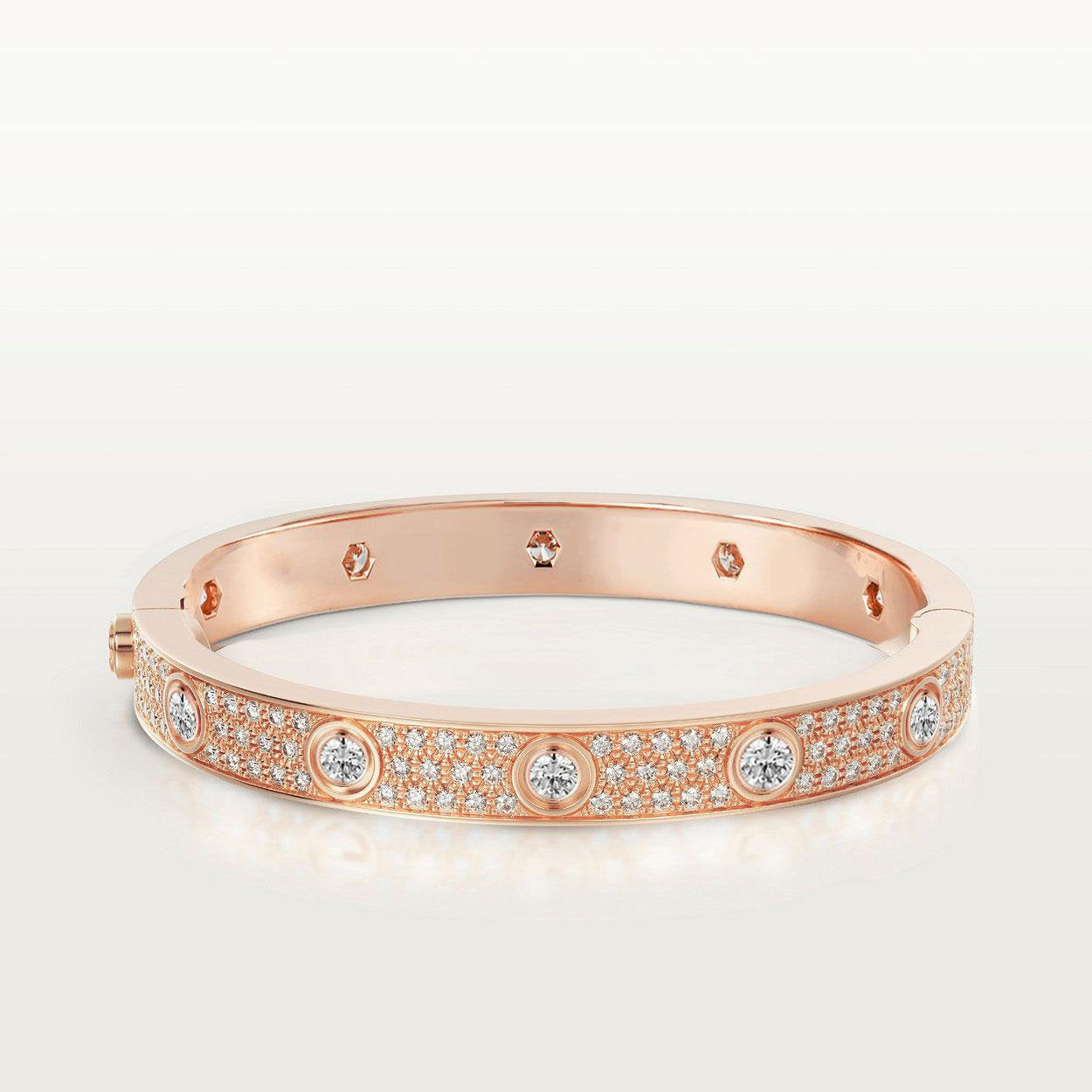 [Perla Lux]LOVE BRACELET 6.1MM DIAMOND-PAVED 10 BIG DIAMONDS
