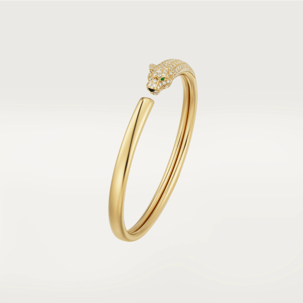 [Perla Lux]PANTHERE GOLD DIAMOND OPEN BRACELET