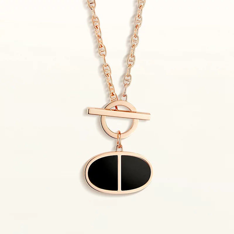 [Perla Lux]CHAINE VERSO BLACK CERAMIC NECKLACE