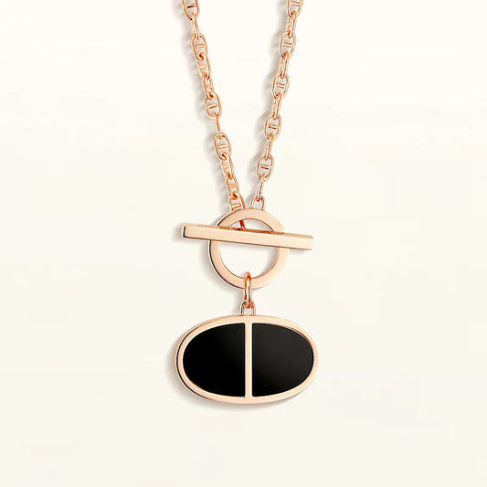 [Perla Lux]CHAINE VERSO BLACK CERAMIC NECKLACE