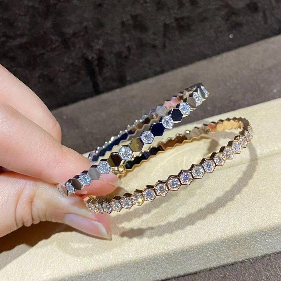 [Perla Lux]BEE LOVE GOLD BRACELET FULL DIAMOND