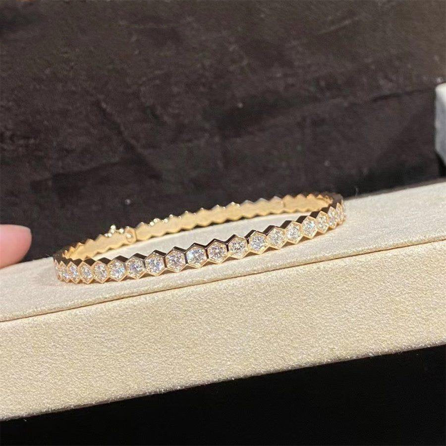 [Perla Lux]BEE LOVE GOLD BRACELET FULL DIAMOND