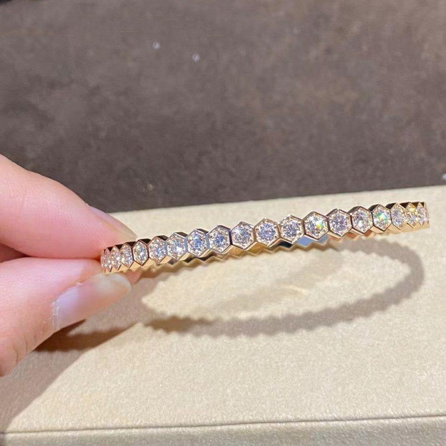 [Perla Lux]BEE LOVE GOLD BRACELET FULL DIAMOND