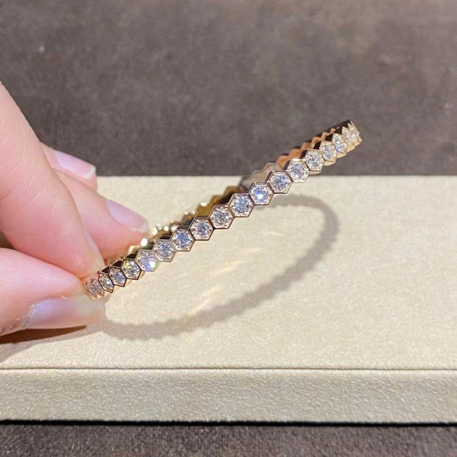 [Perla Lux]BEE LOVE GOLD BRACELET FULL DIAMOND