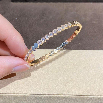 [Perla Lux]BEE LOVE GOLD BRACELET FULL DIAMOND