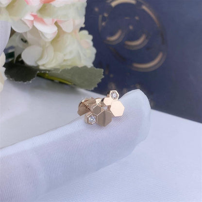 [Perla Lux]BEE LOVE PINK GOLD DIAMOND EARRINGS