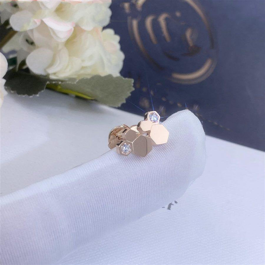 [Perla Lux]BEE LOVE PINK GOLD DIAMOND EARRINGS