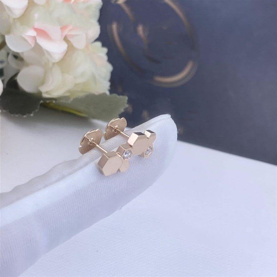 [Perla Lux]BEE LOVE PINK GOLD DIAMOND EARRINGS