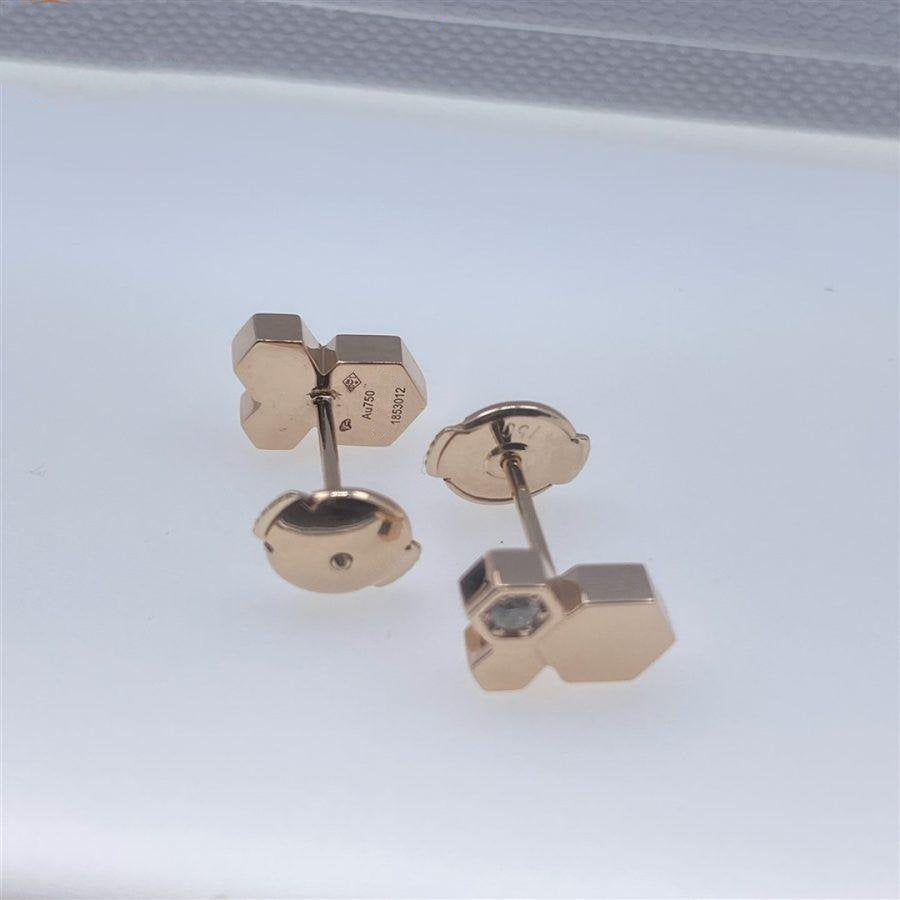 [Perla Lux]BEE LOVE PINK GOLD DIAMOND EARRINGS