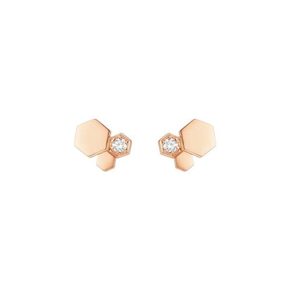 [Perla Lux]BEE LOVE PINK GOLD DIAMOND EARRINGS