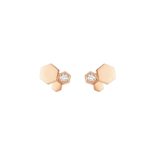 [Perla Lux]BEE LOVE PINK GOLD DIAMOND EARRINGS