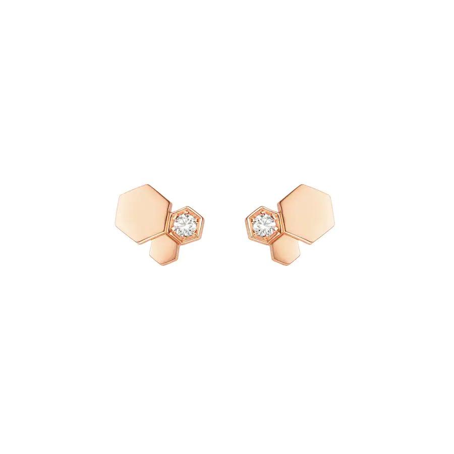 [Perla Lux]BEE LOVE PINK GOLD DIAMOND EARRINGS