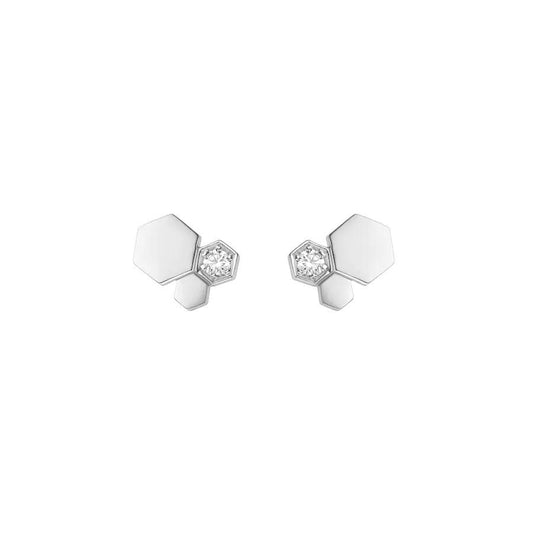 [Perla Lux]BEE LOVE SILVER DIAMOND EARRINGS