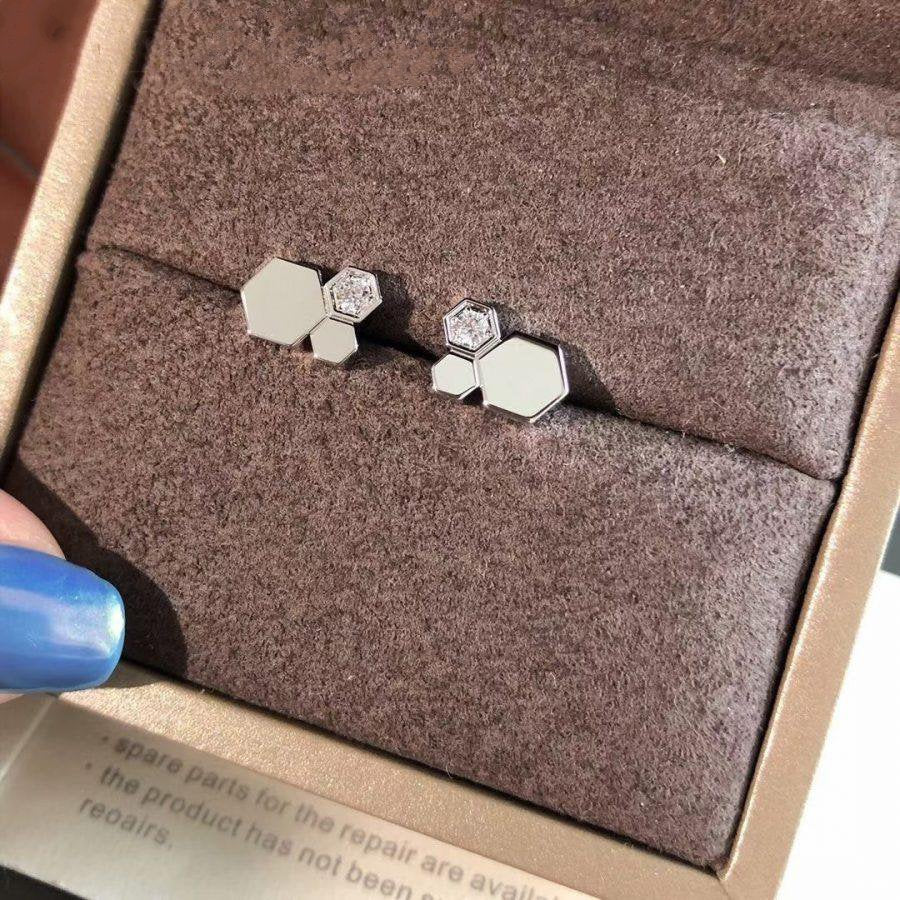 [Perla Lux]BEE LOVE SILVER DIAMOND EARRINGS
