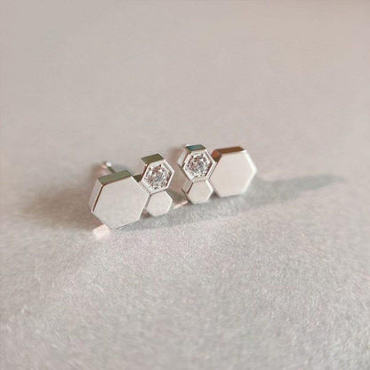 [Perla Lux]BEE LOVE SILVER DIAMOND EARRINGS