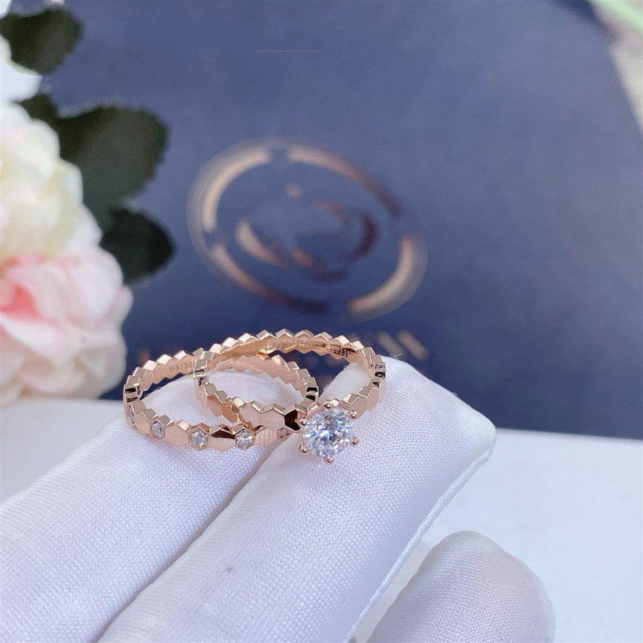 [Perla Lux]BEE LOVE RING PINK GOLD 1 DIAMOND