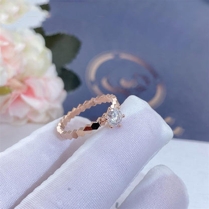 [Perla Lux]BEE LOVE RING PINK GOLD 1 DIAMOND
