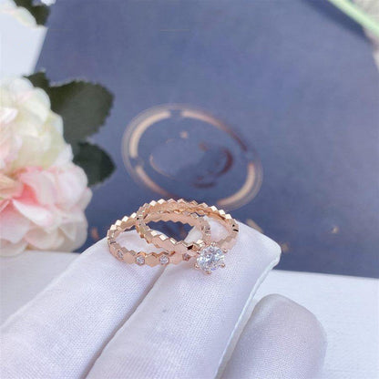 [Perla Lux]BEE LOVE RING PINK GOLD 1 DIAMOND