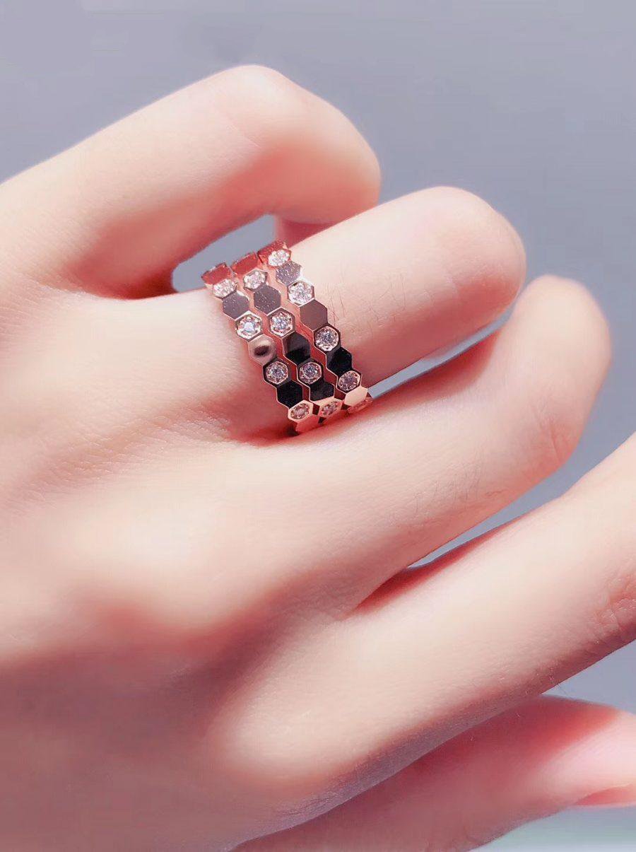 [Perla Lux]BEE LOVE RING PINK GOLD DIAMOND