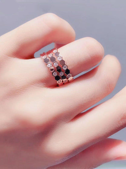 [Perla Lux]BEE LOVE RING PINK GOLD DIAMOND