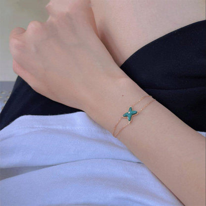 [Perla Lux]JEUX BRACELET MALACHITE PINK GOLD 1 DIAMOND