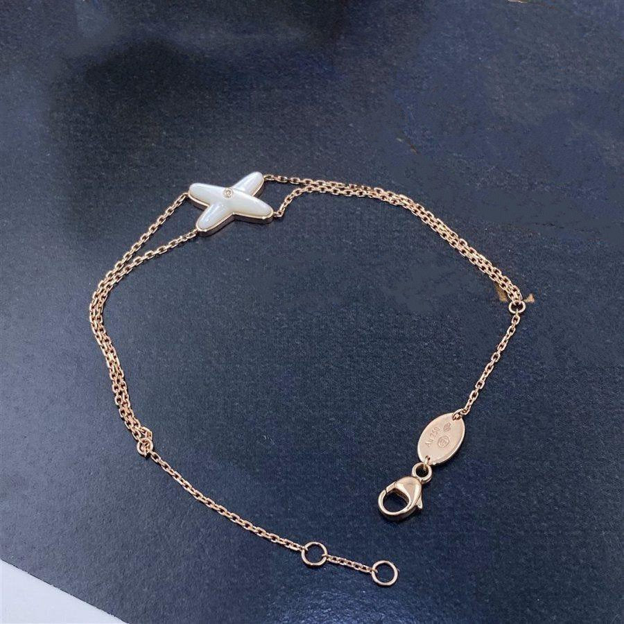 [Perla Lux]JEUX BRACELET WHITE MOP PINK GOLD 1 DIAMOND