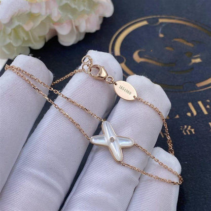 [Perla Lux]JEUX BRACELET WHITE MOP PINK GOLD 1 DIAMOND