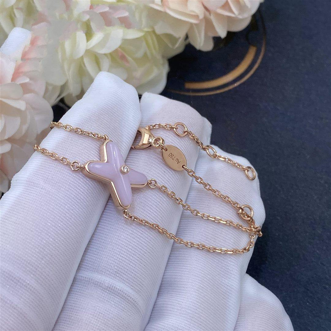 [Perla Lux]JEUX BRACELET PINK MOP PINK GOLD 1 DIAMOND