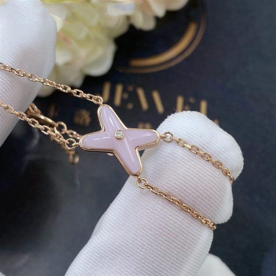 [Perla Lux]JEUX BRACELET PINK MOP PINK GOLD 1 DIAMOND