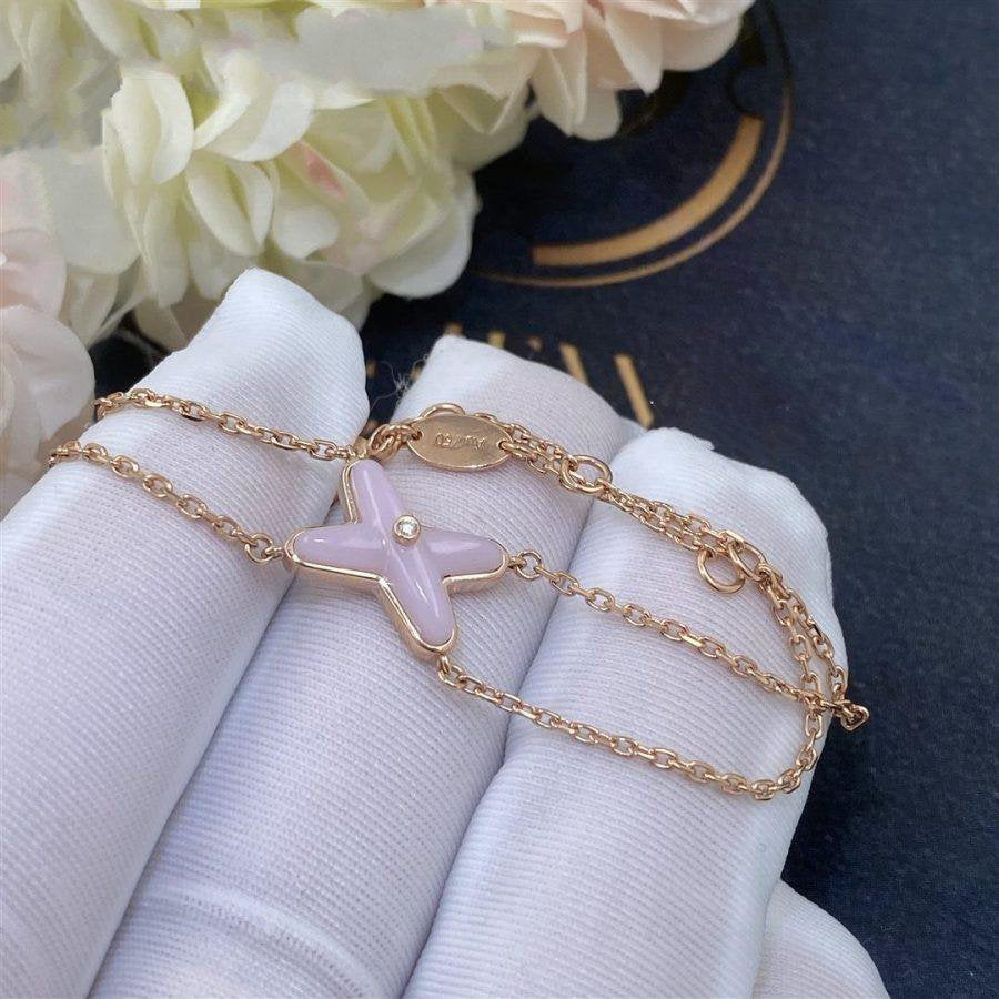 [Perla Lux]JEUX BRACELET PINK MOP PINK GOLD 1 DIAMOND