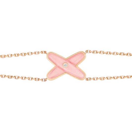 [Perla Lux]JEUX BRACELET PINK MOP PINK GOLD 1 DIAMOND