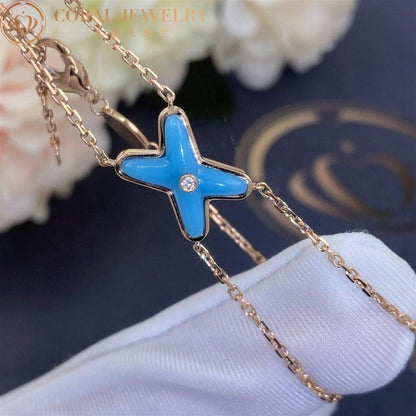 [Perla Lux]JEUX BRACELET TURQUOISE PINK GOLD 1 DIAMOND
