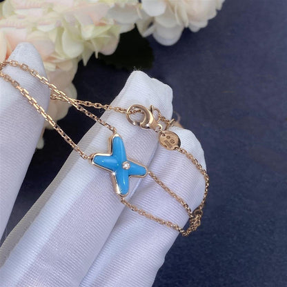 [Perla Lux]JEUX BRACELET TURQUOISE PINK GOLD 1 DIAMOND