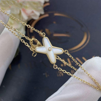 [Perla Lux]JEUX BRACELET WHITE MOP GOLD 1 DIAMOND