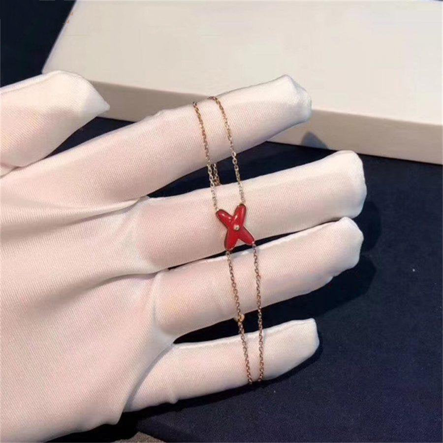 [Perla Lux]JEUX BRACELET CARNELIAN PINK GOLD 1 DIAMOND