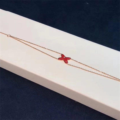 [Perla Lux]JEUX BRACELET CARNELIAN PINK GOLD 1 DIAMOND