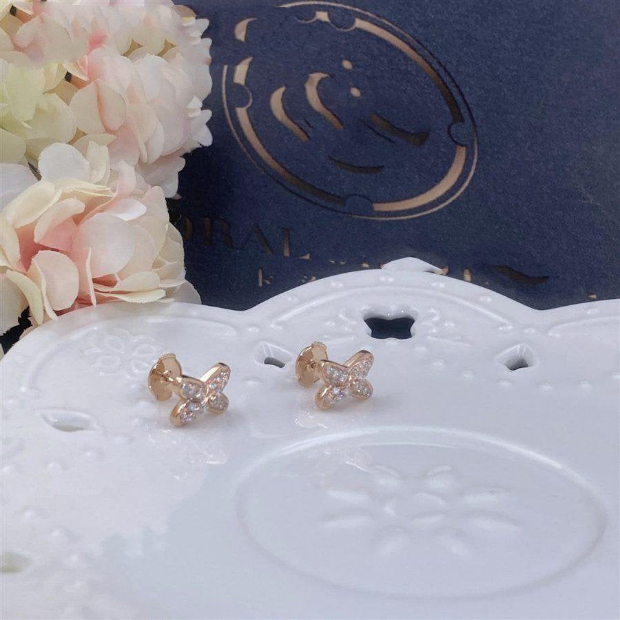 [Perla Lux]JEUX DE PINK GOLD DIAMOND EARRINGS