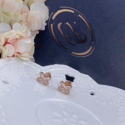 [Perla Lux]JEUX DE PINK GOLD DIAMOND EARRINGS