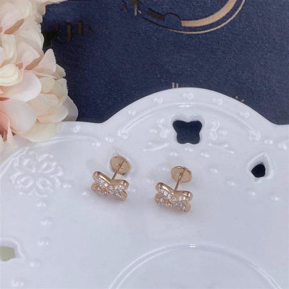 [Perla Lux]JEUX DE PINK GOLD DIAMOND EARRINGS