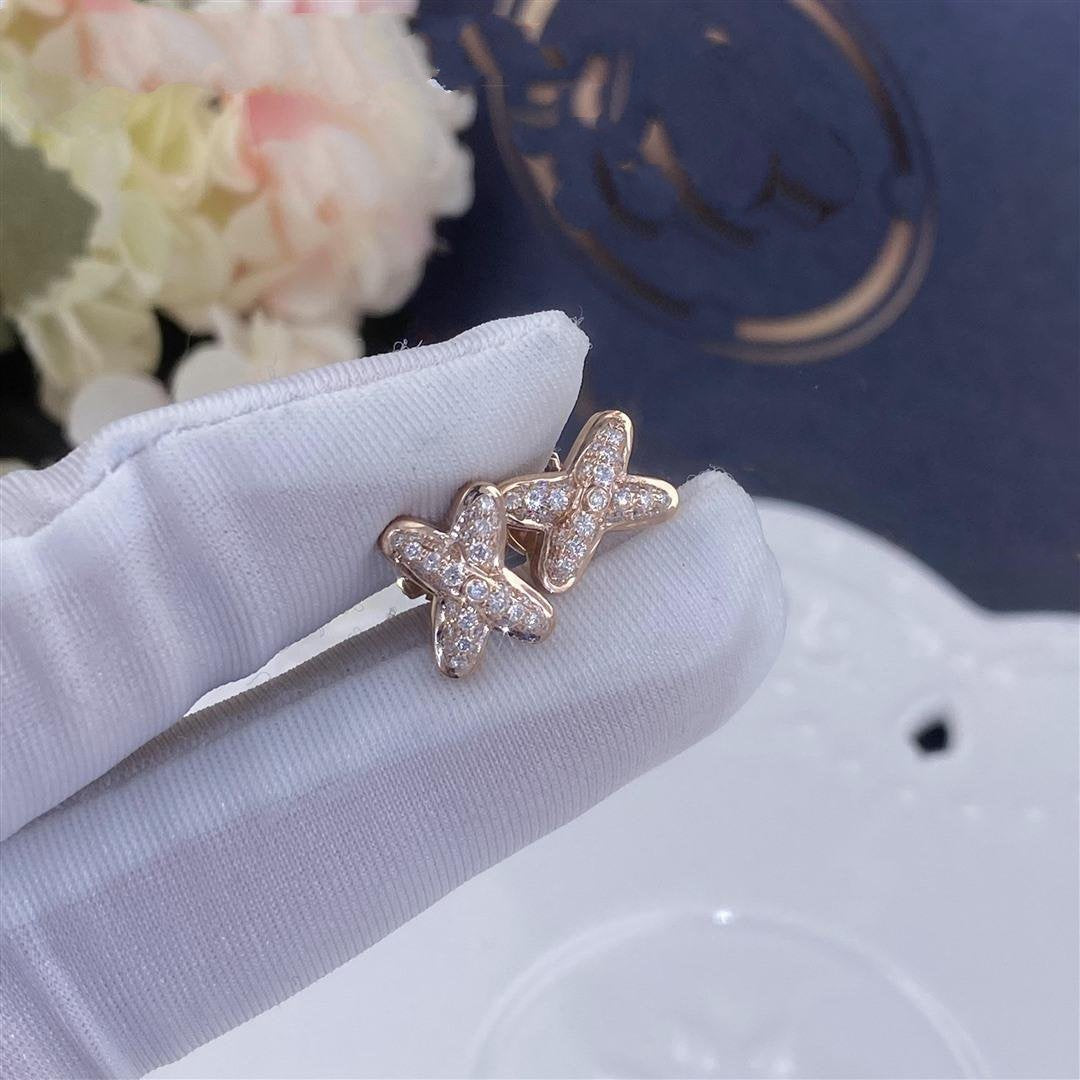[Perla Lux]JEUX DE PINK GOLD DIAMOND EARRINGS
