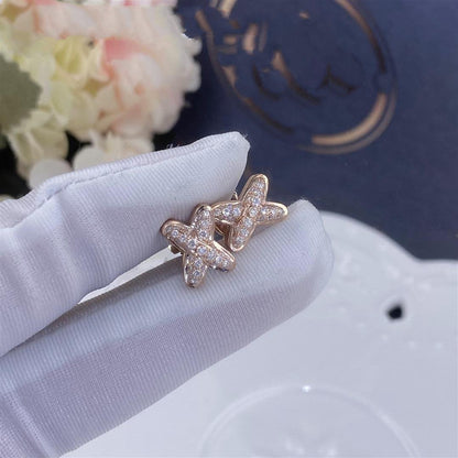 [Perla Lux]JEUX DE PINK GOLD DIAMOND EARRINGS