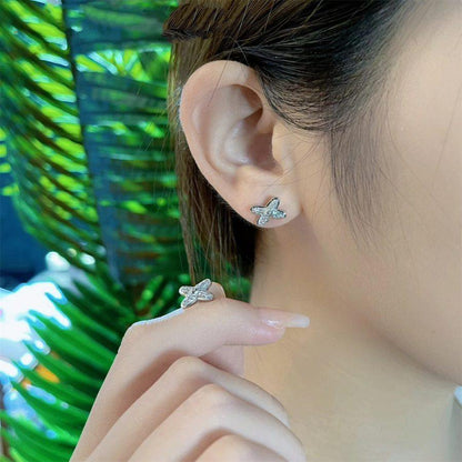 [Perla Lux]JEUX DE SILVER DIAMOND EARRINGS