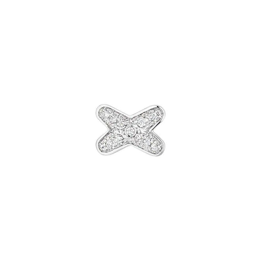 [Perla Lux]JEUX DE SILVER DIAMOND EARRINGS