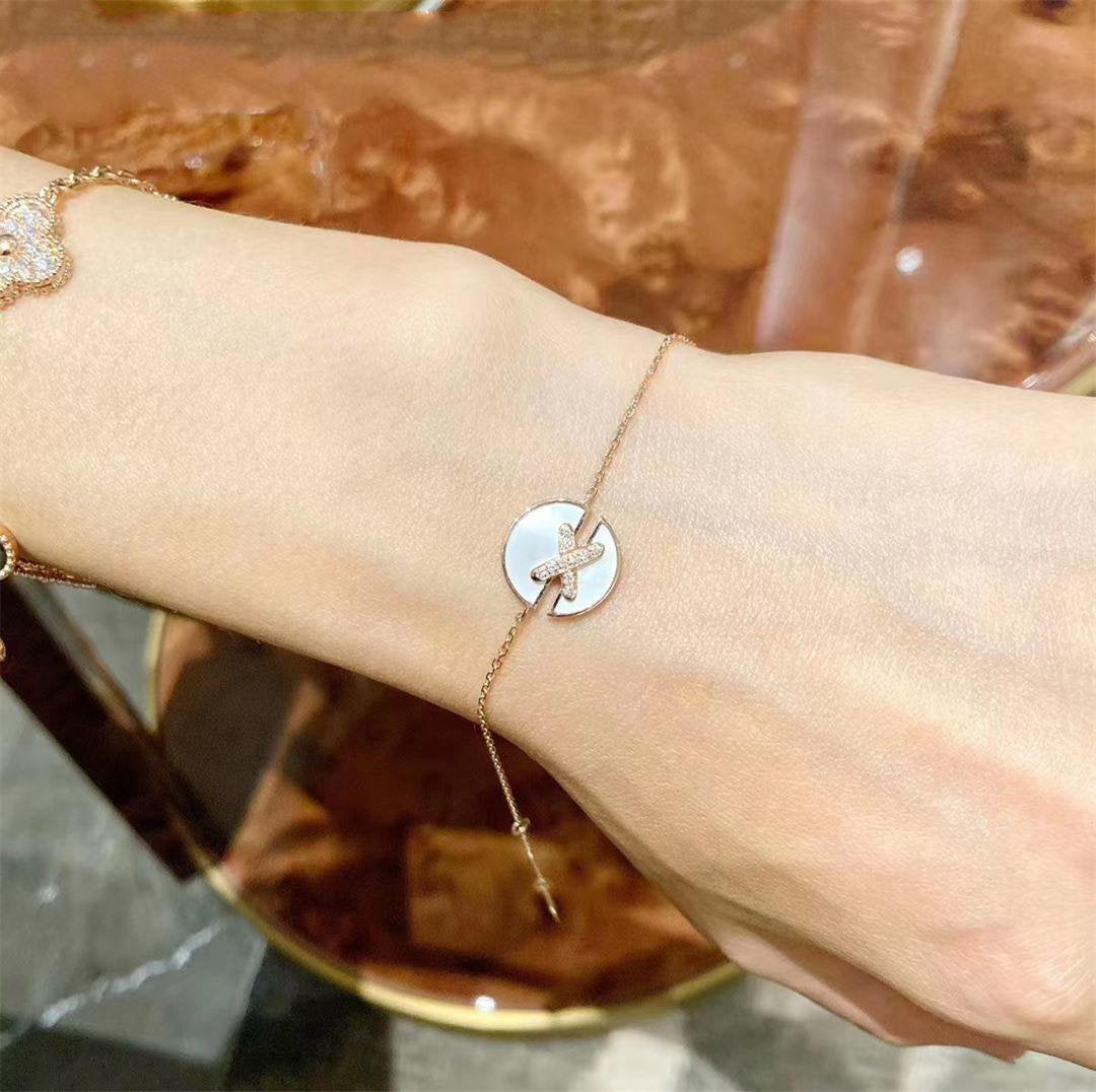 [Perla Lux]JEUX DE BRACELET MOP PINK GOLD DIAMONDS