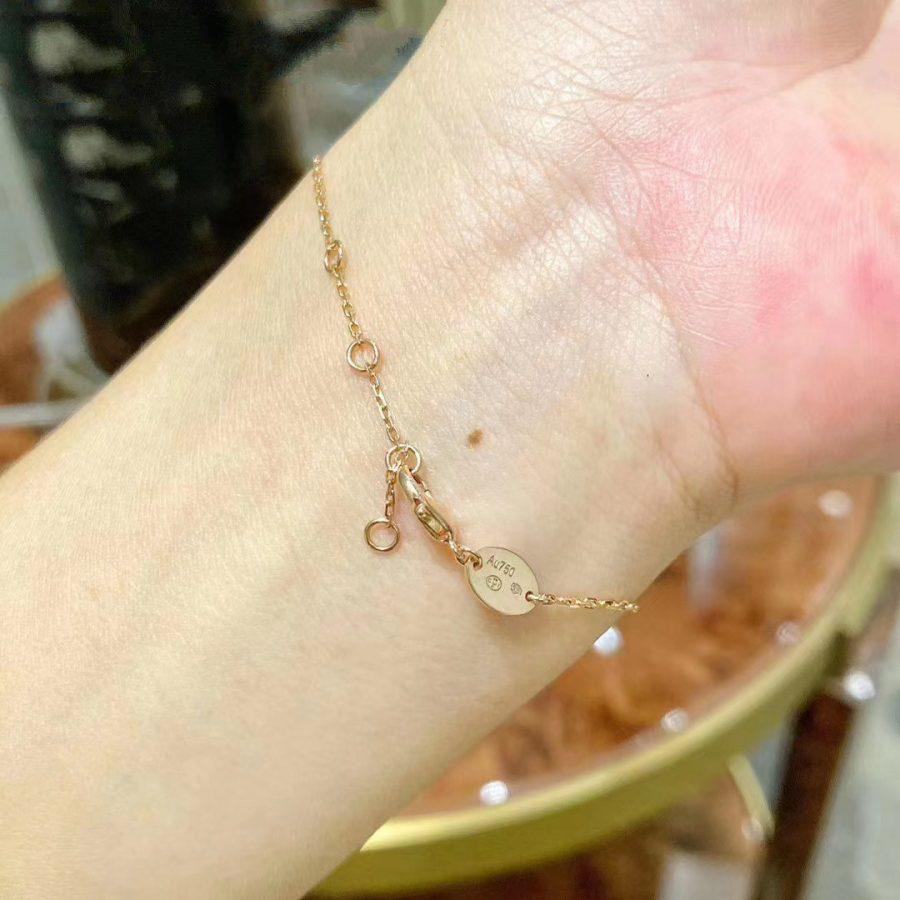 [Perla Lux]JEUX DE BRACELET MOP PINK GOLD DIAMONDS